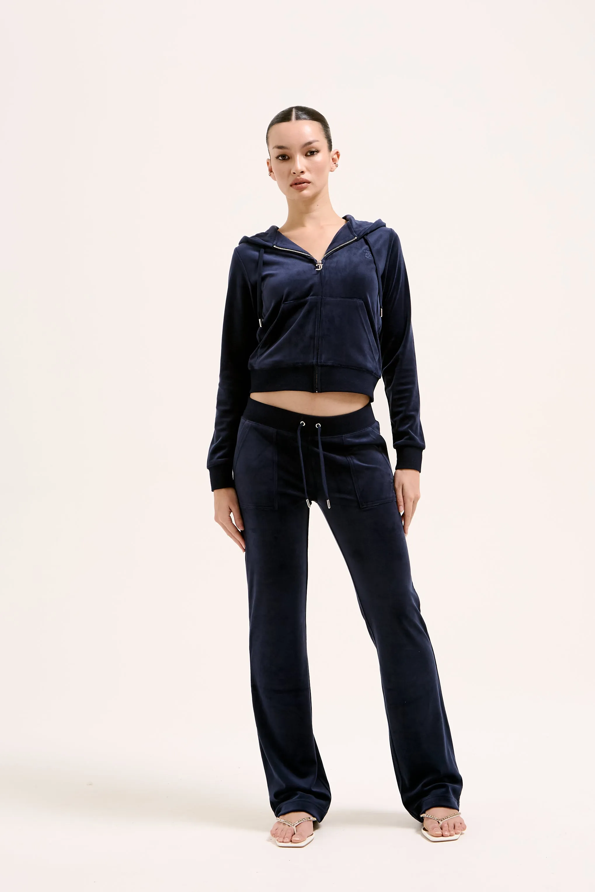 NIGHT SKY BLUE CLASSIC VELOUR DEL RAY POCKETED BOTTOMS