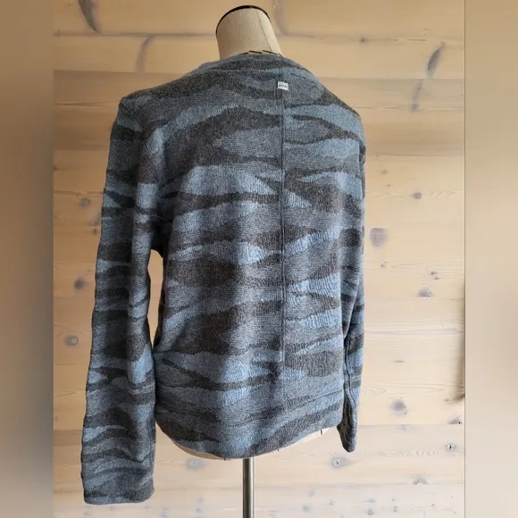 NWT prAna Wool Snowbound Sweater in Nightshade Blue Camo