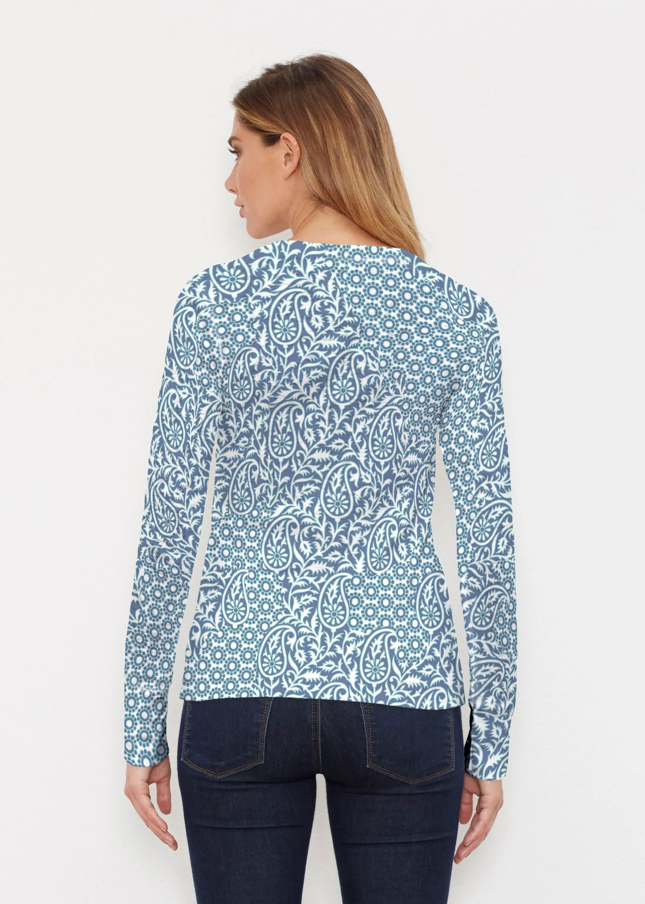 Oakley Blue (8114) ~ Thermal Long Sleeve Crew Shirt