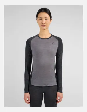 Odlo W Performance Wool 150 base layer, Dark Grey Melange