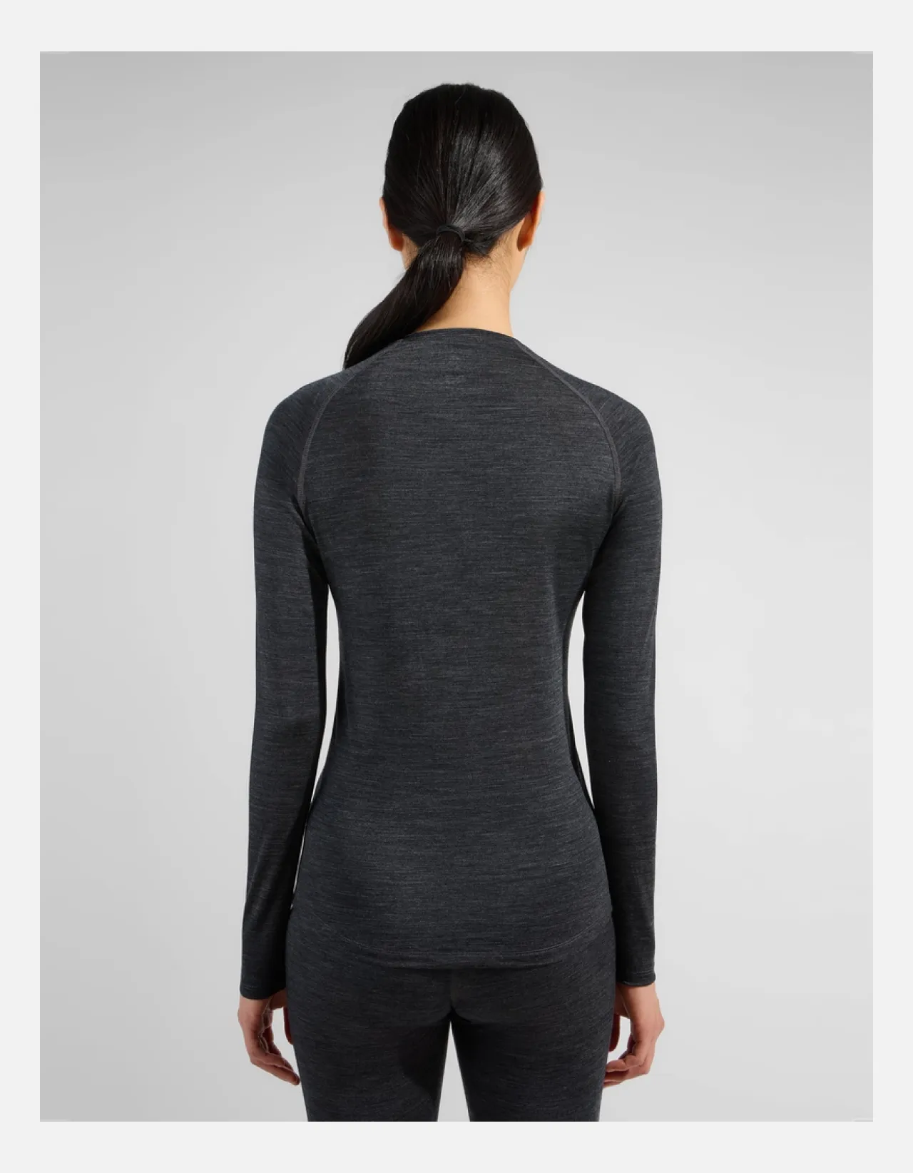 Odlo W Performance Wool 150 base layer, Dark Grey Melange