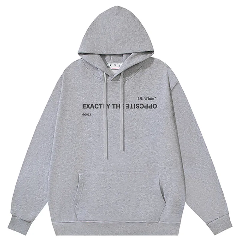 Off White Cotton Hoodies