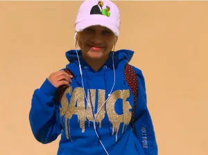 OG Gold Glitter Sauce | Blue Hoodie