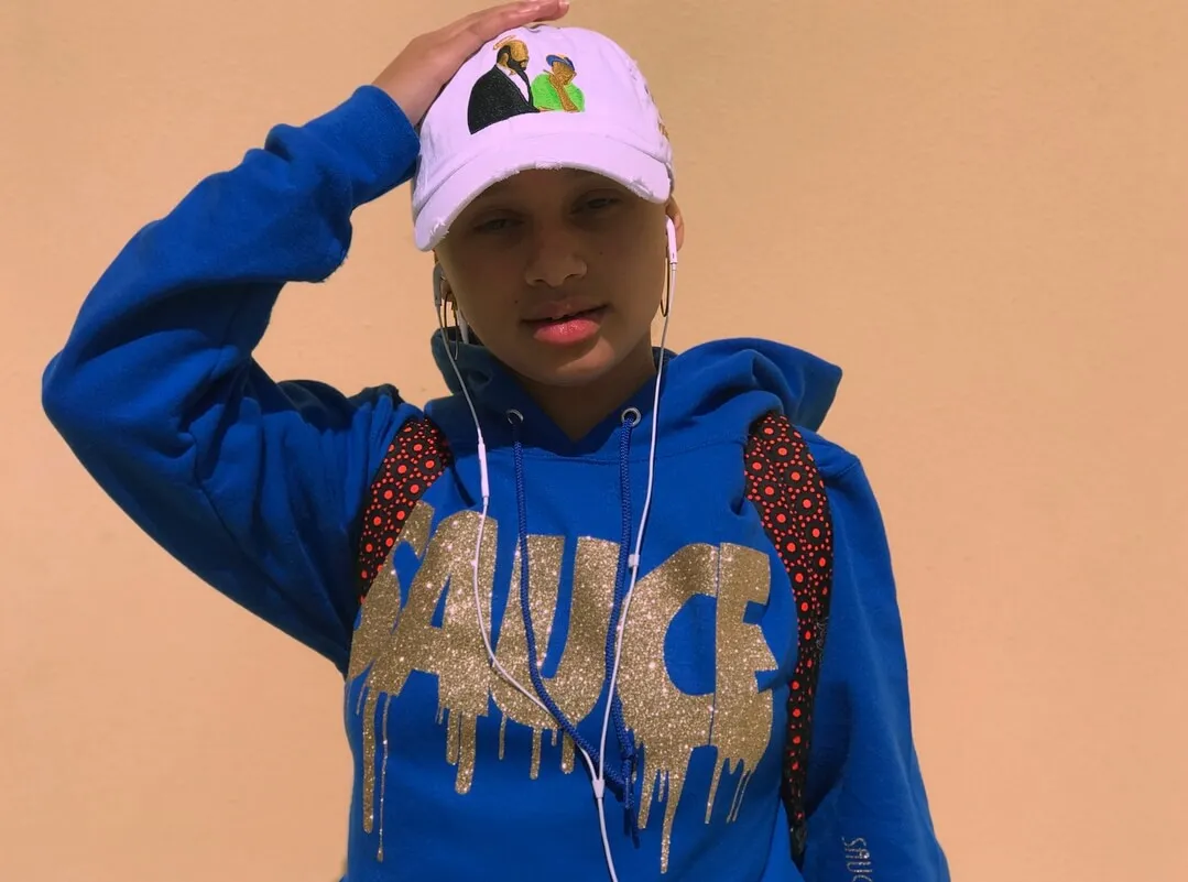 OG Gold Glitter Sauce | Blue Hoodie