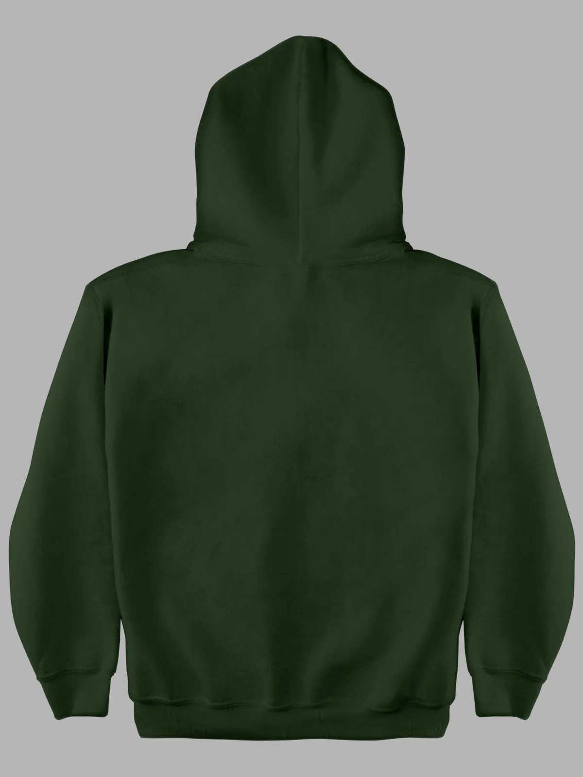 Olive Green Plain Cotton Hoodie for Men & Women