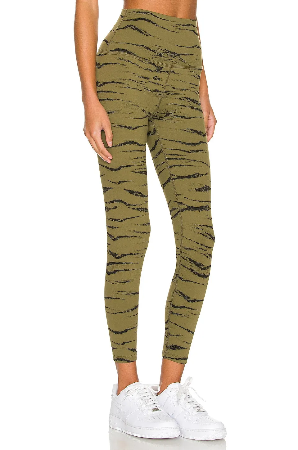 Olive Wood High Waisted Midi Legging