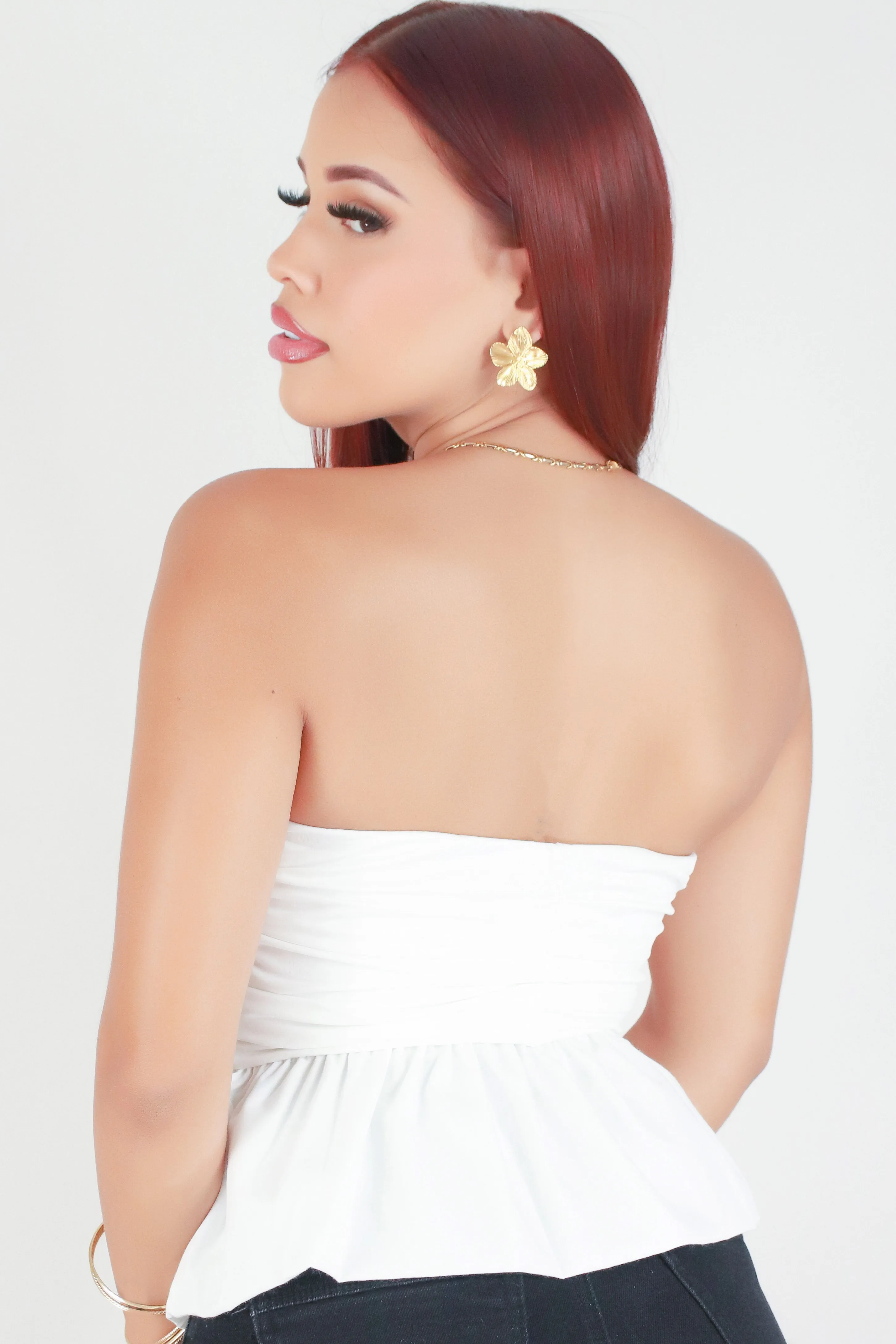 ON THE OTHER SIDE PEPLUM TOP
