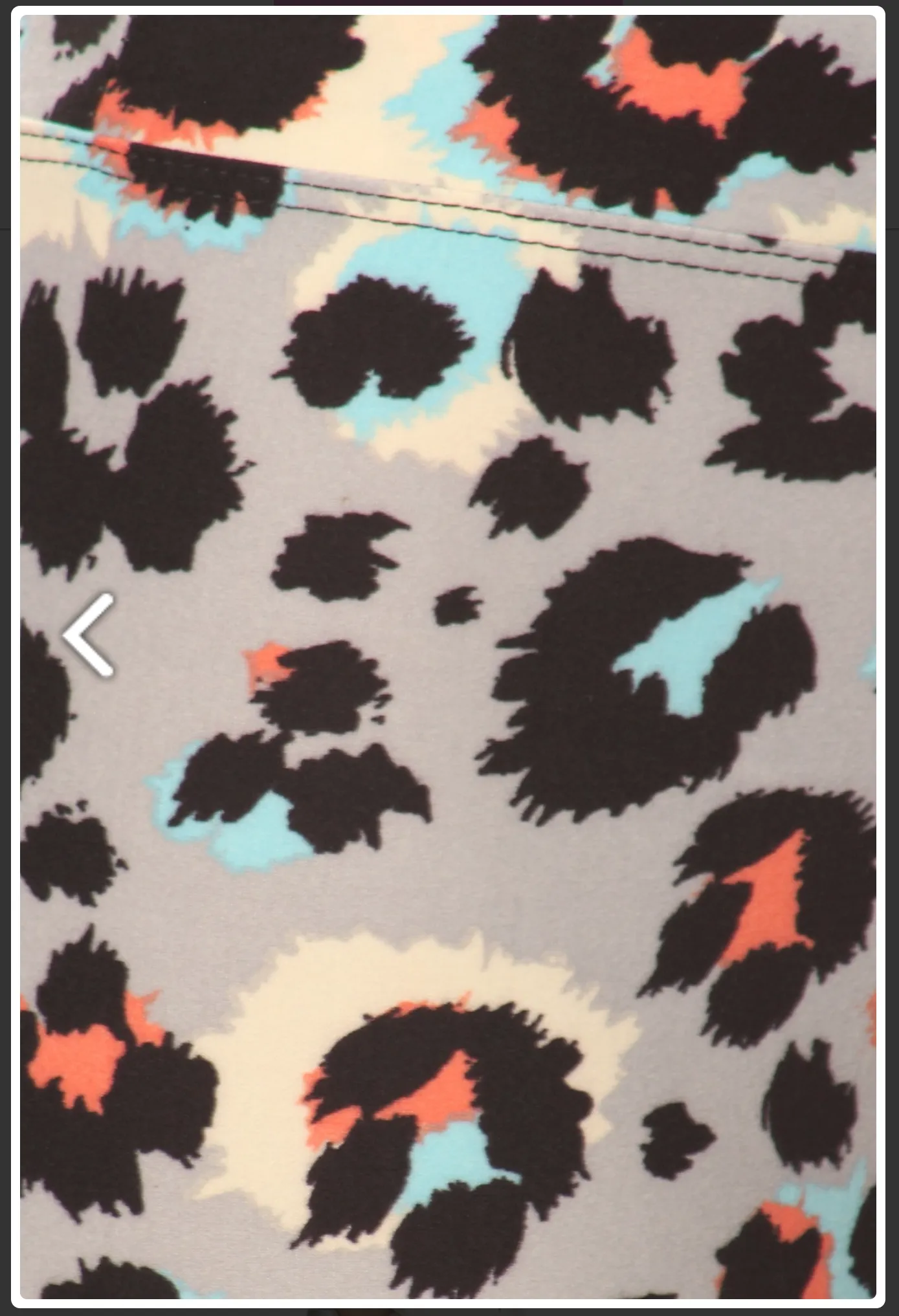 One Size Leopard Print Leggings on Grey Background