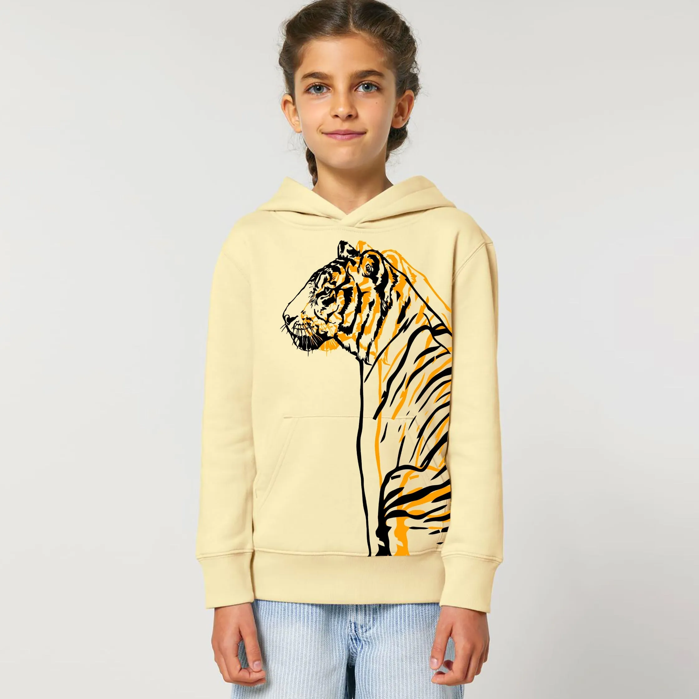 Organic Cotton Kids Hoodie | Tiger Yellow