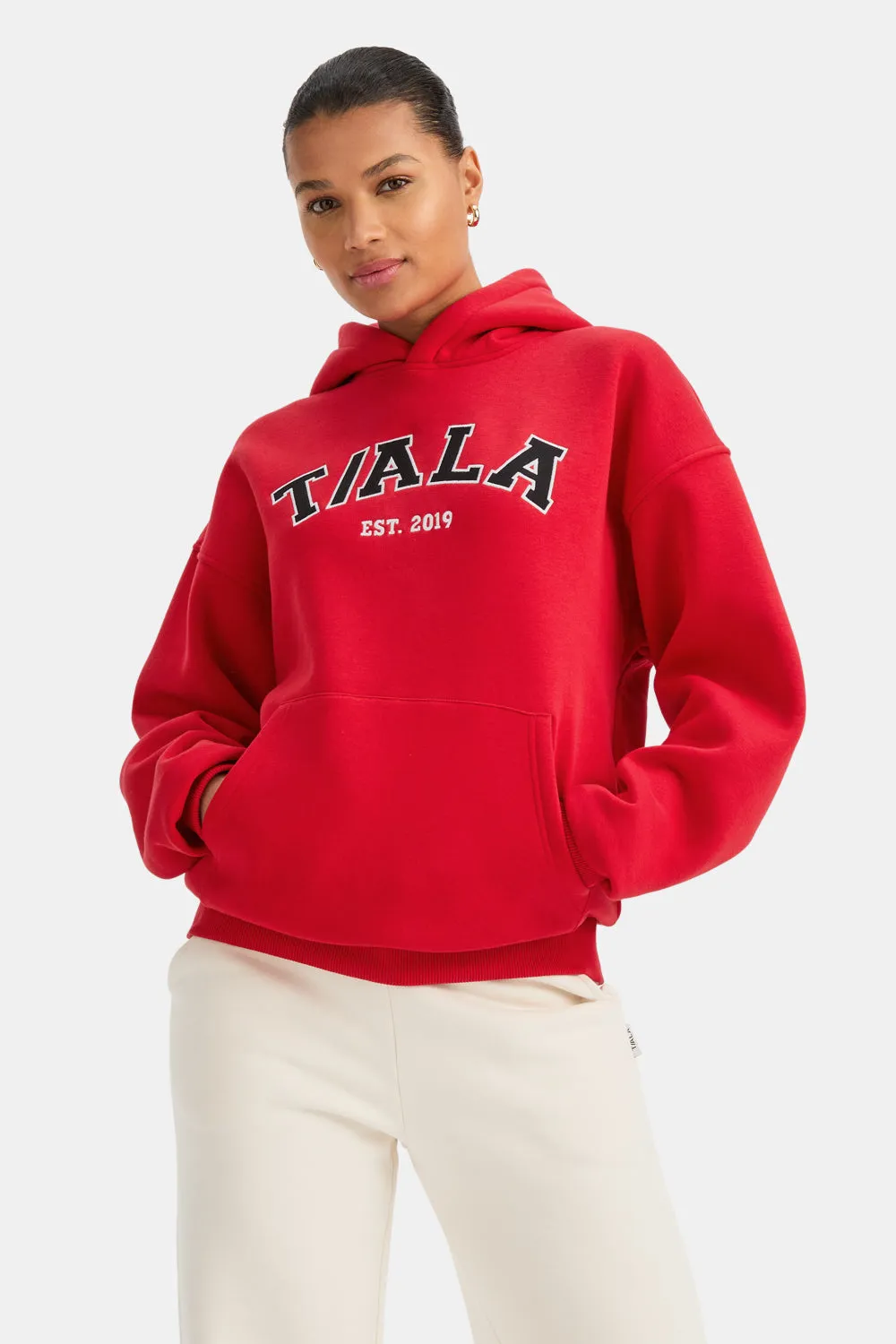 OVERSIZED CLUB HOODIE - CHILLI RED