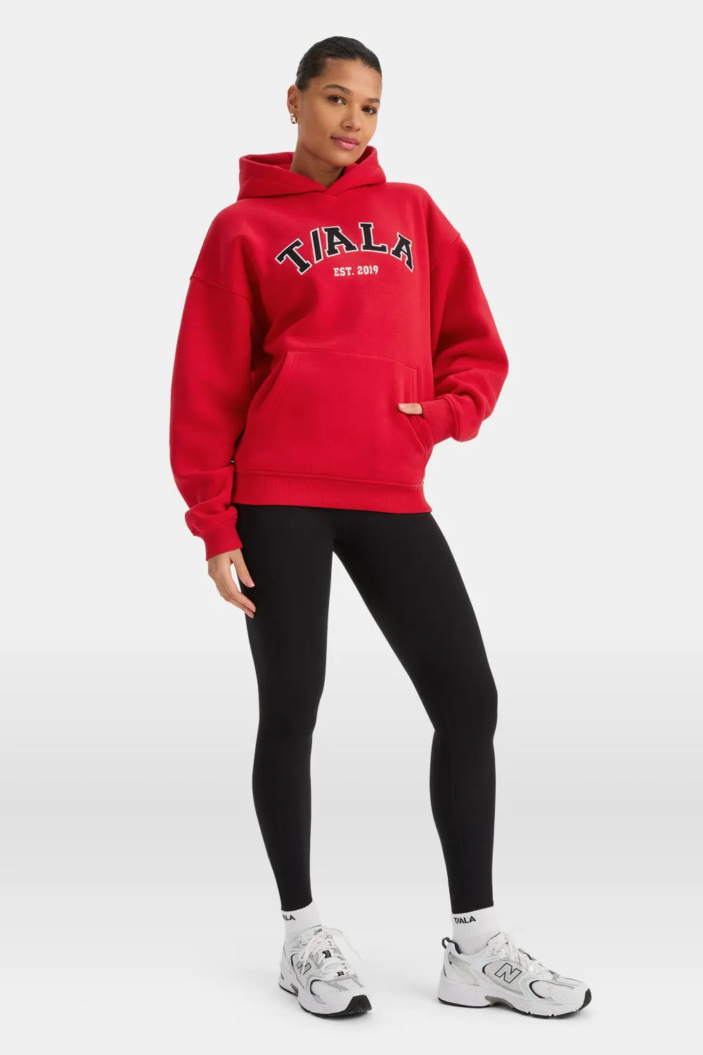 OVERSIZED CLUB HOODIE - CHILLI RED