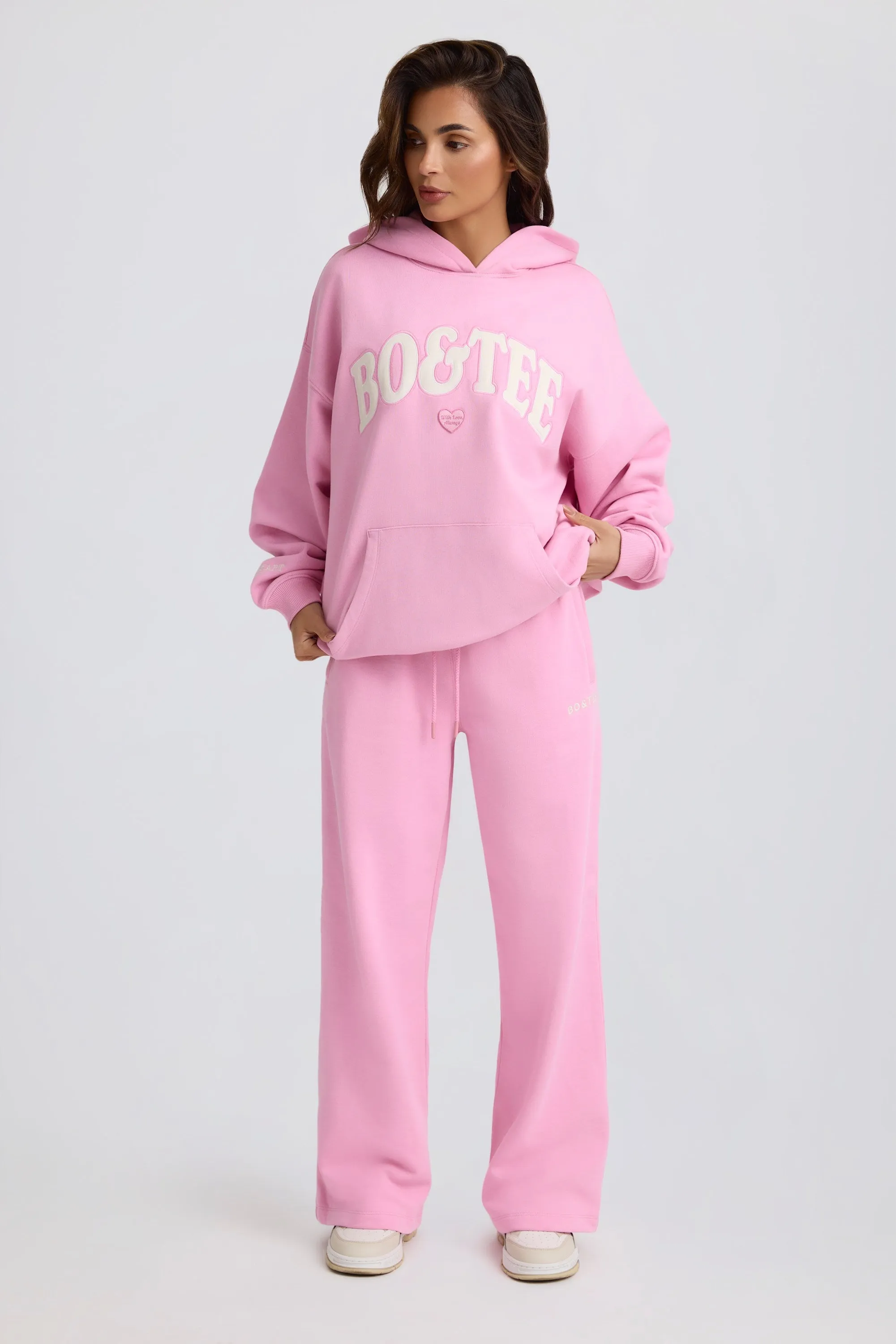 Oversized Hoodie in Baby Pink
