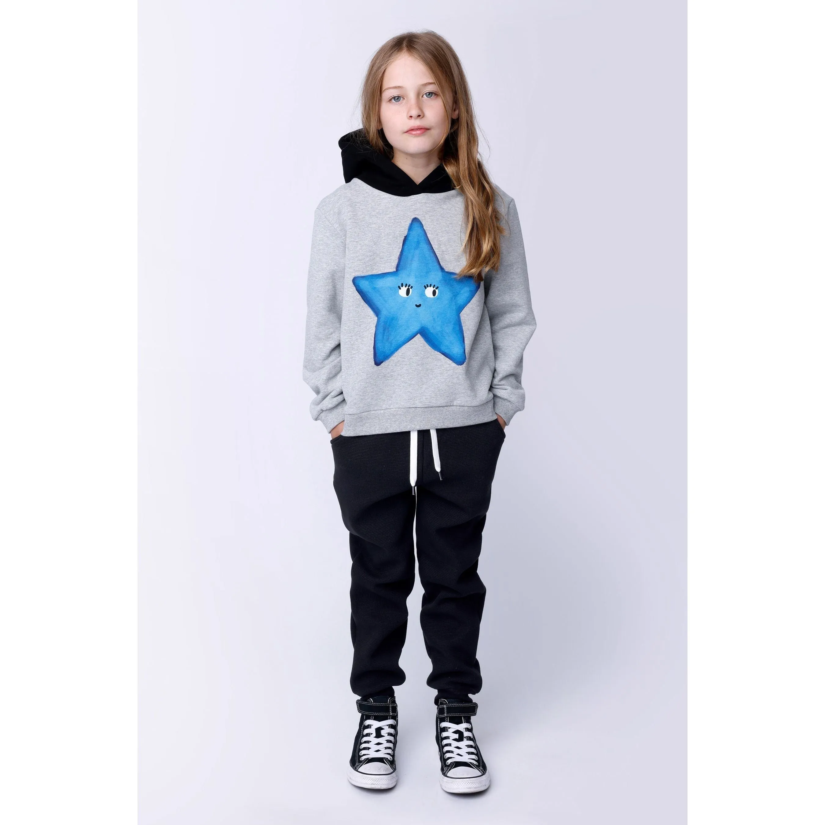 Painted Star Furry Hood