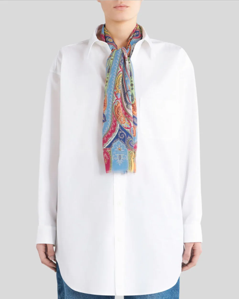 Paisley Silk Georgette Scarf
