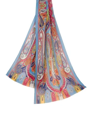 Paisley Silk Georgette Scarf