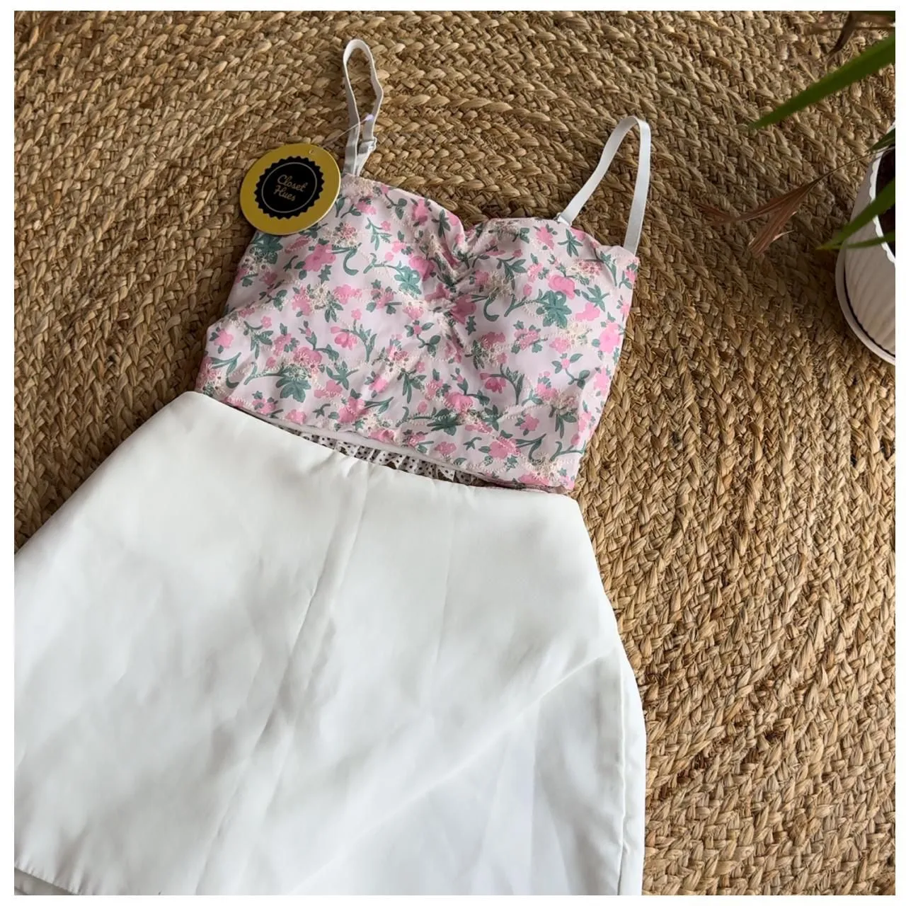 Pam floral crop top