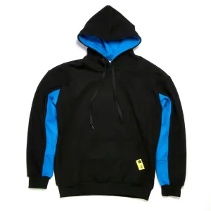 Paneled Pullover Hoodie - Azure / Black