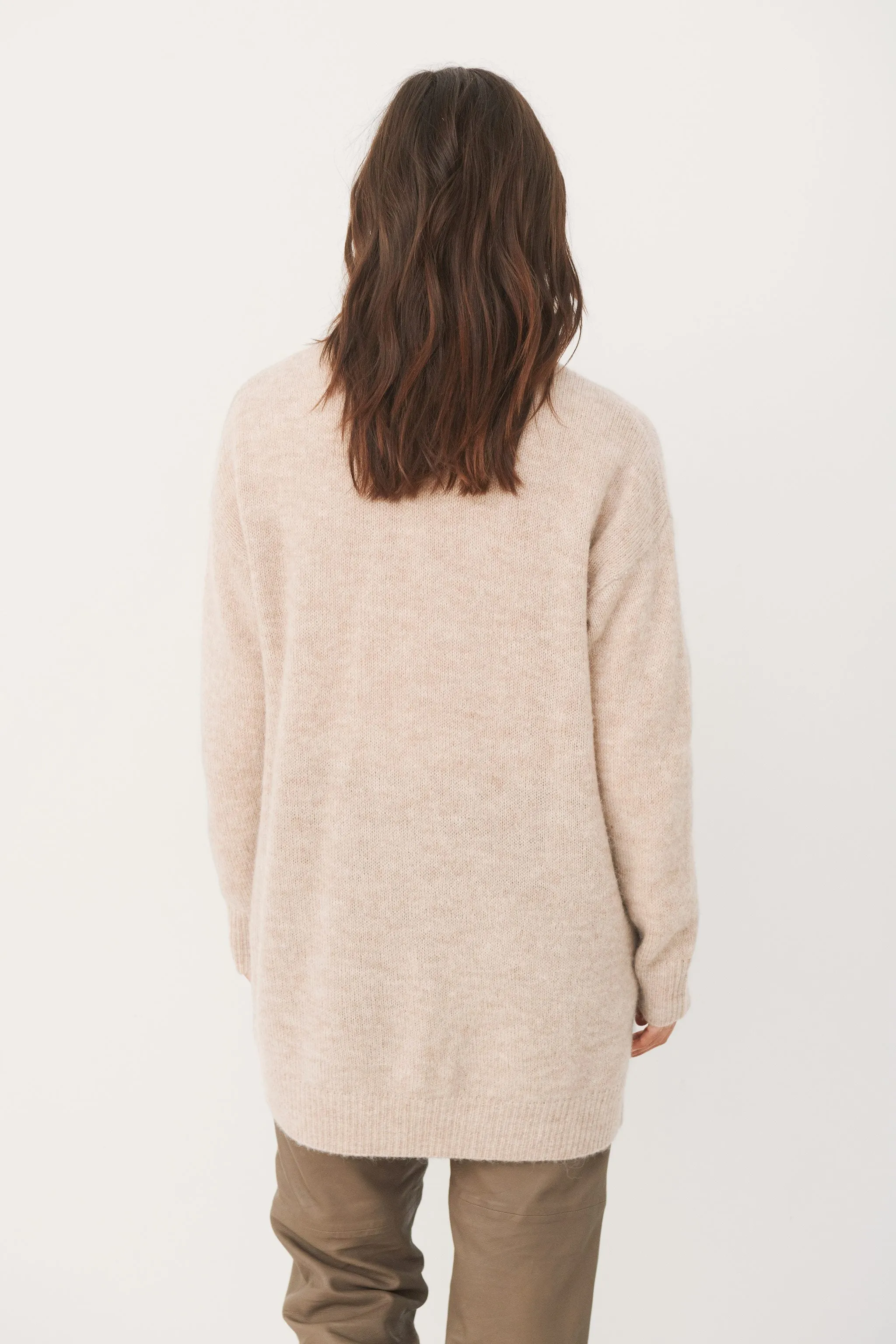 Part Two Eitona Knitted Cardigan (Natural Melange)