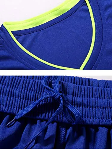 PASOK Men's Casual Tracksuit Short Sleeve Running Jogging Athletic Sports Set Black 2XL