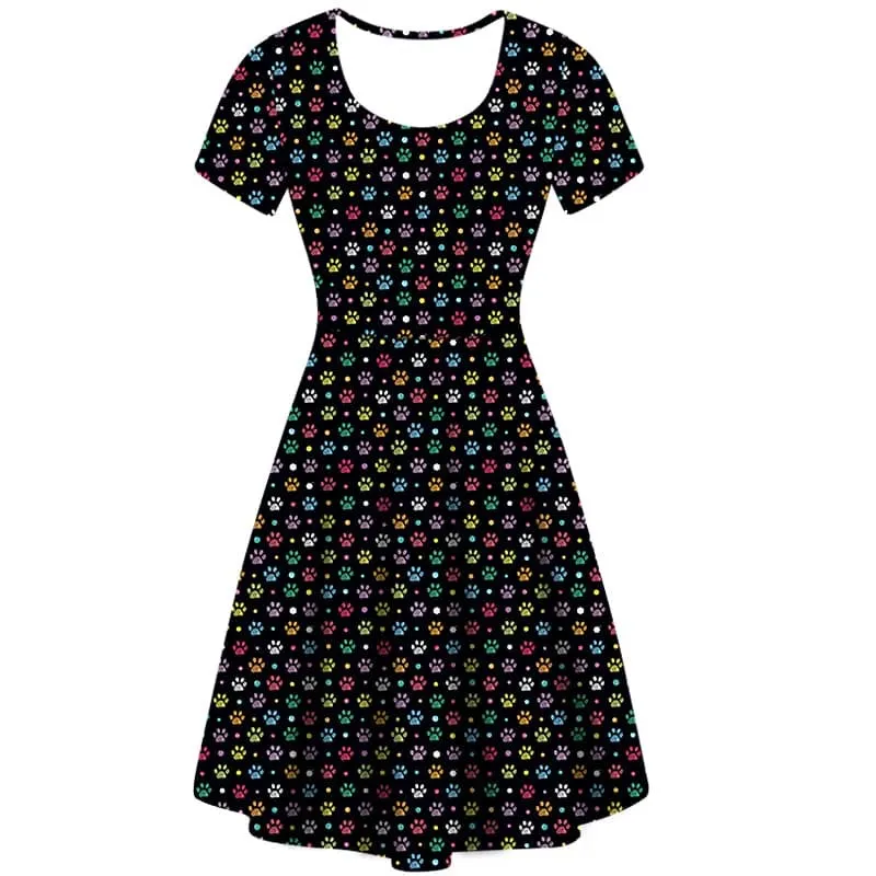 Pawfectly Rainbow Deluxe Pocket Dress