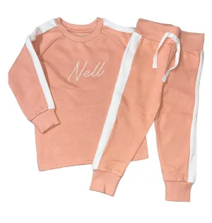 Peach Tracksuit personalised with name