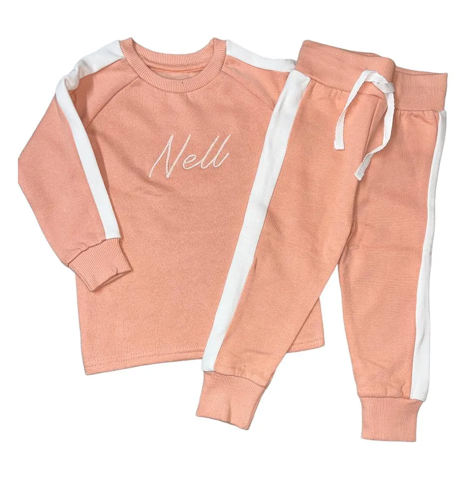Peach Tracksuit personalised with name