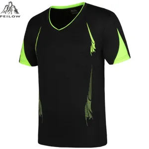PEILOW big size M~6XL,7XL,8XL,9XL Quick Dry Slim Fit tops&Tees Men Printed T-Shirts Compression Shirt Tops Short Sleeve T Shirt