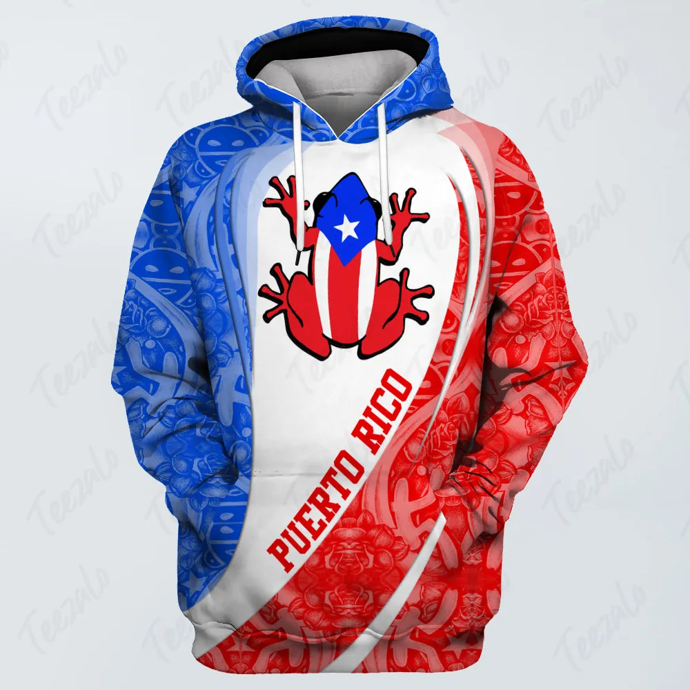Personalized Puerto Rico Hoodies For Unisex With Flag Cover