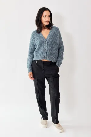 Peserico Wool Silk And Cashmere Loro Piana Cigarette Pant
