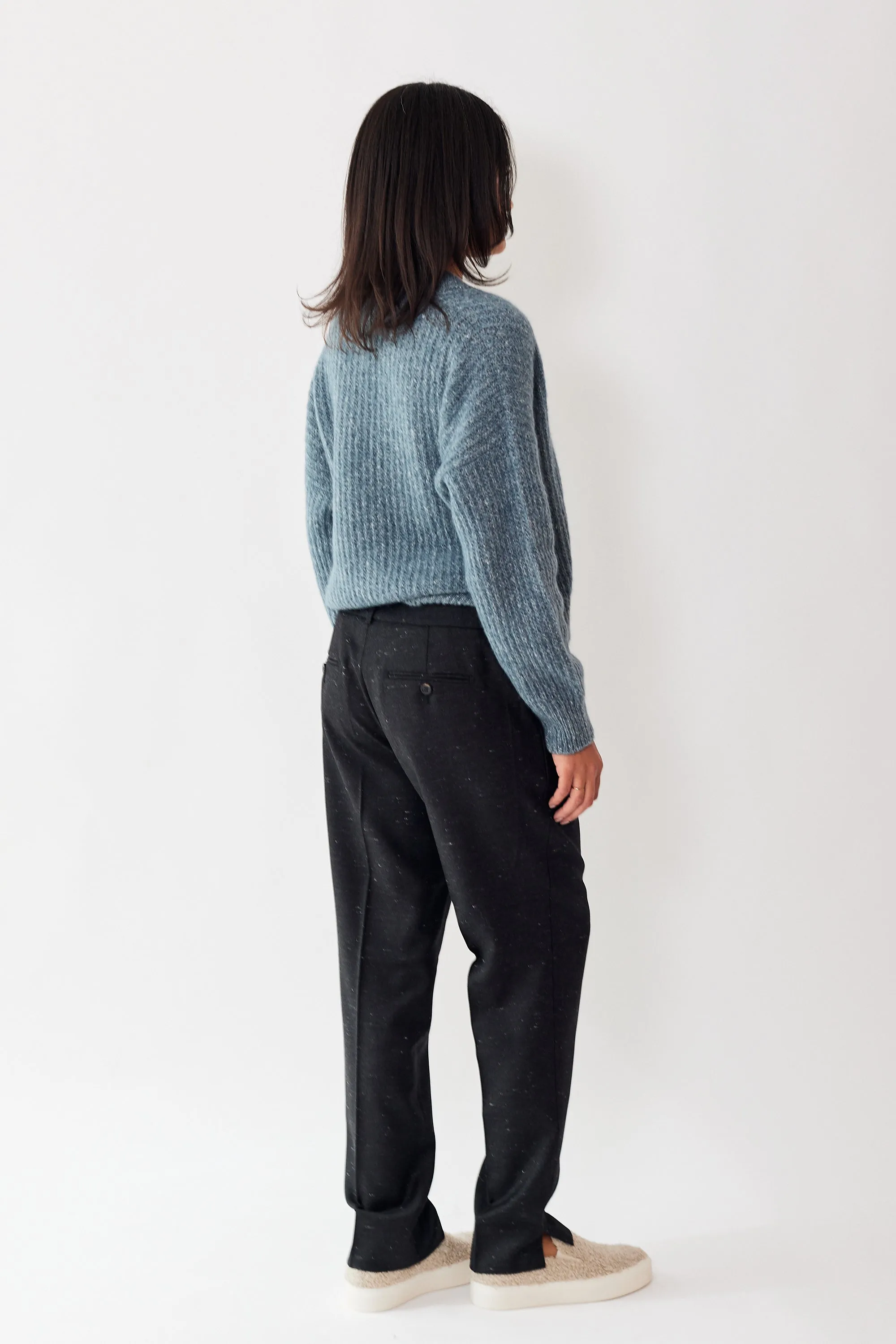 Peserico Wool Silk And Cashmere Loro Piana Cigarette Pant