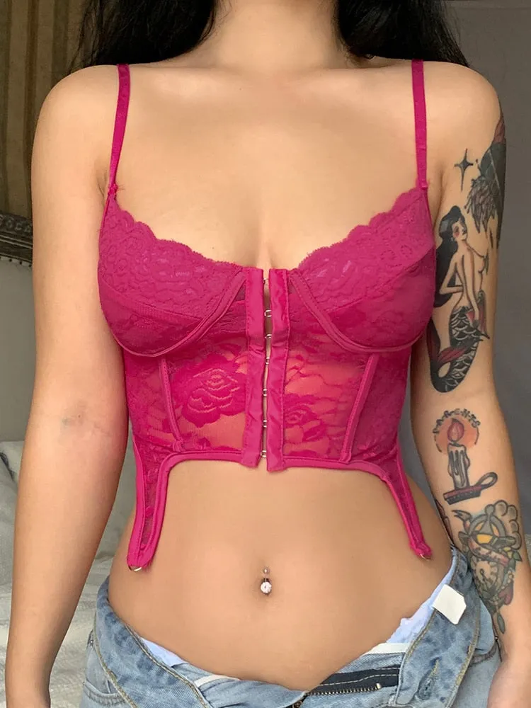 Phillipa Lace Crop Top