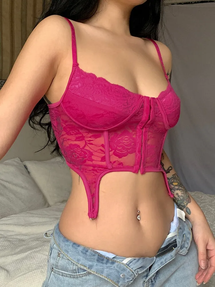 Phillipa Lace Crop Top