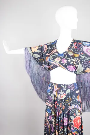 Piano Shawl Cape Top & Skirt Set