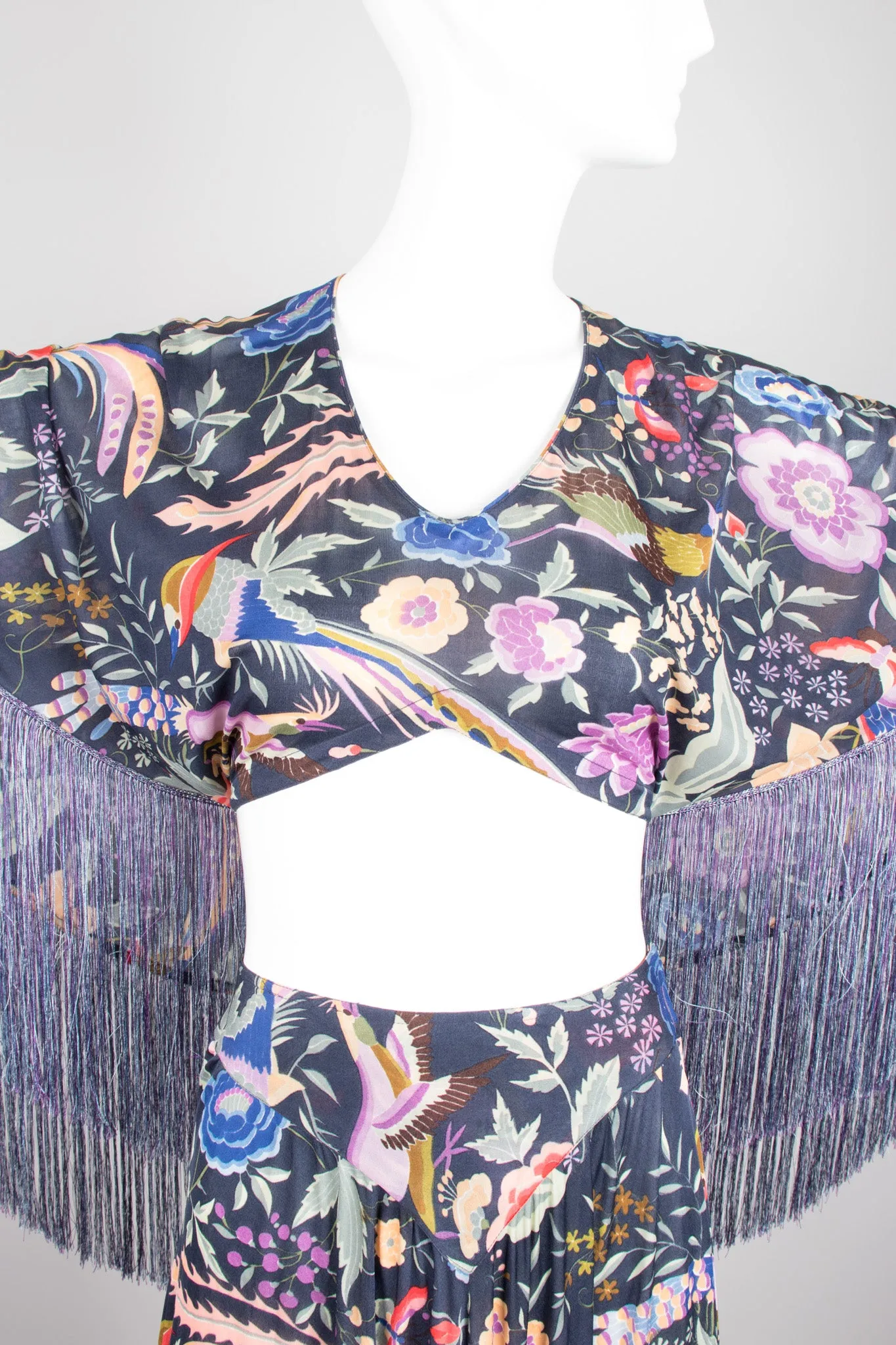Piano Shawl Cape Top & Skirt Set