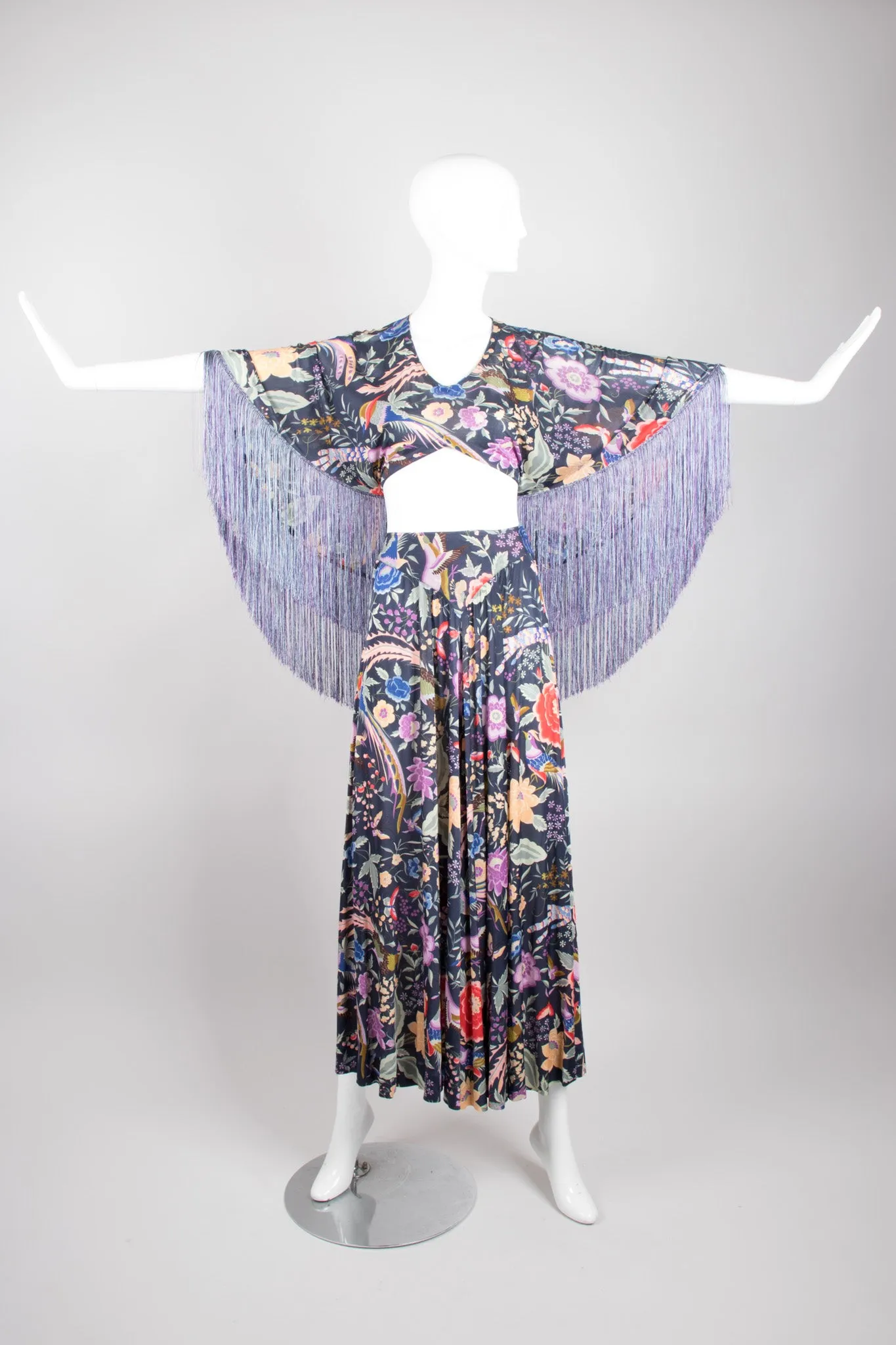 Piano Shawl Cape Top & Skirt Set