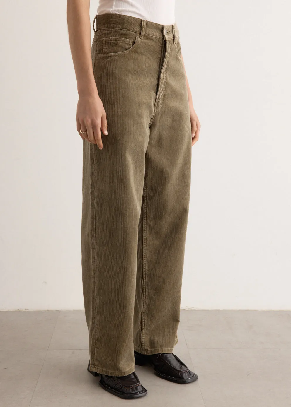 Pigment Dye Finx Corduroy Wide 5P Pants