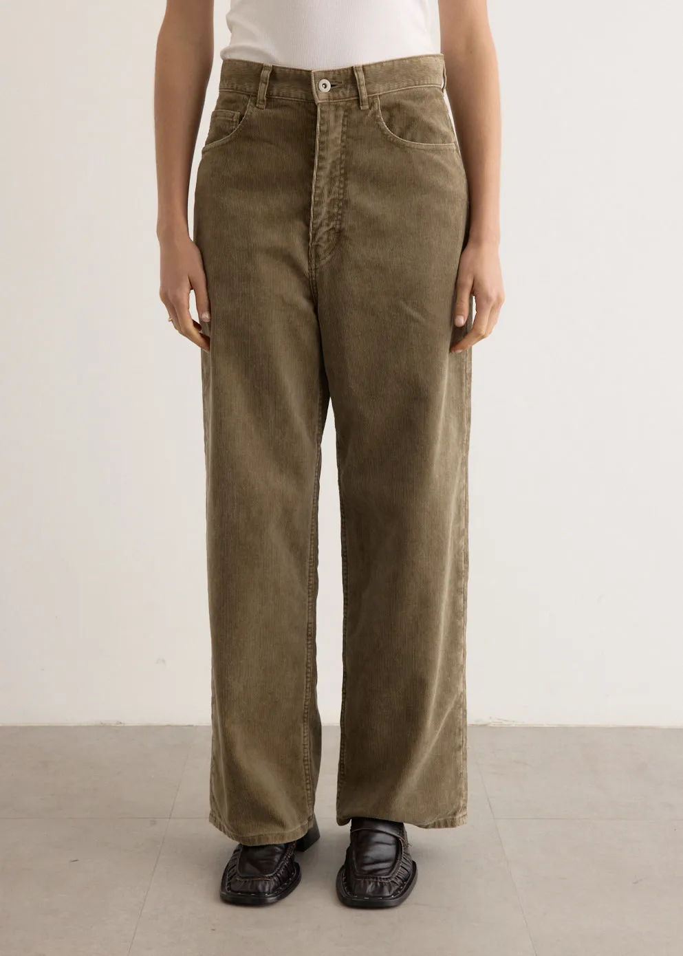 Pigment Dye Finx Corduroy Wide 5P Pants