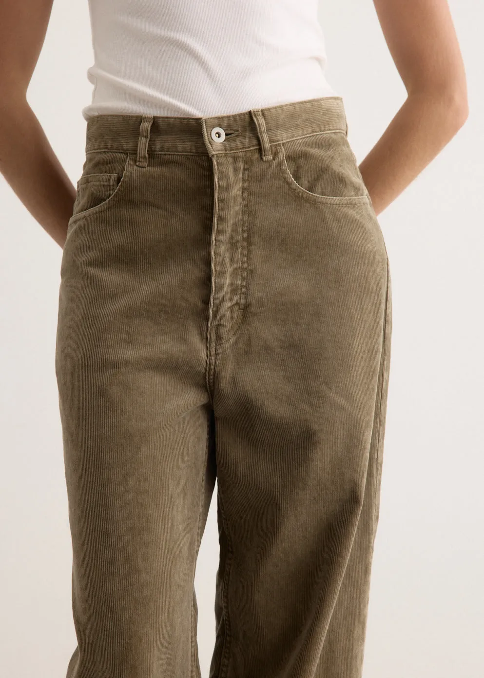 Pigment Dye Finx Corduroy Wide 5P Pants
