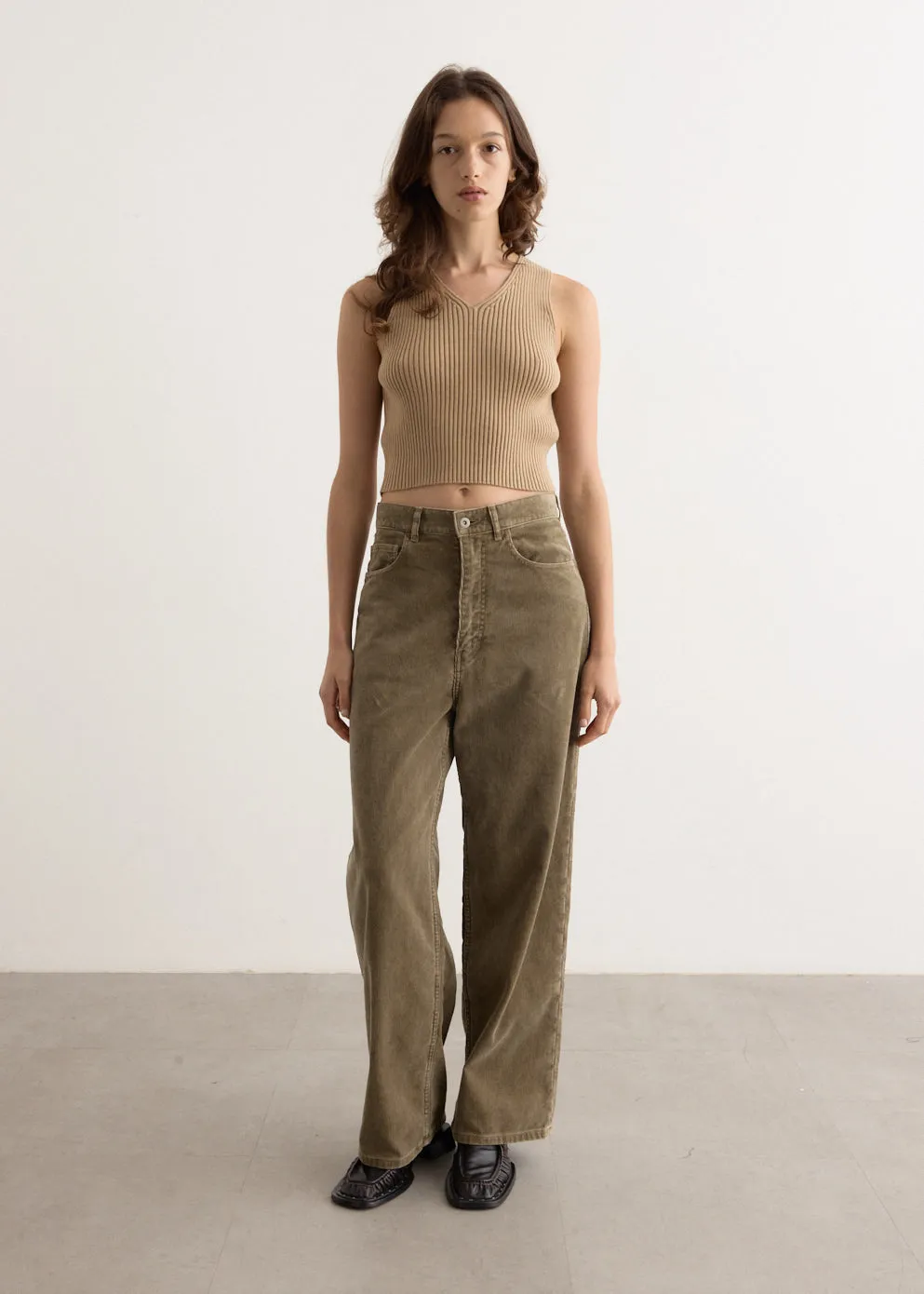 Pigment Dye Finx Corduroy Wide 5P Pants
