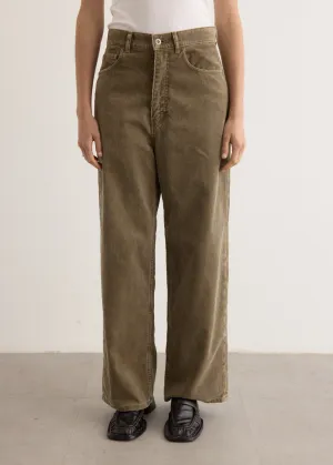 Pigment Dye Finx Corduroy Wide 5P Pants