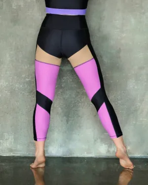 Pink and Purple Leggings 7/8