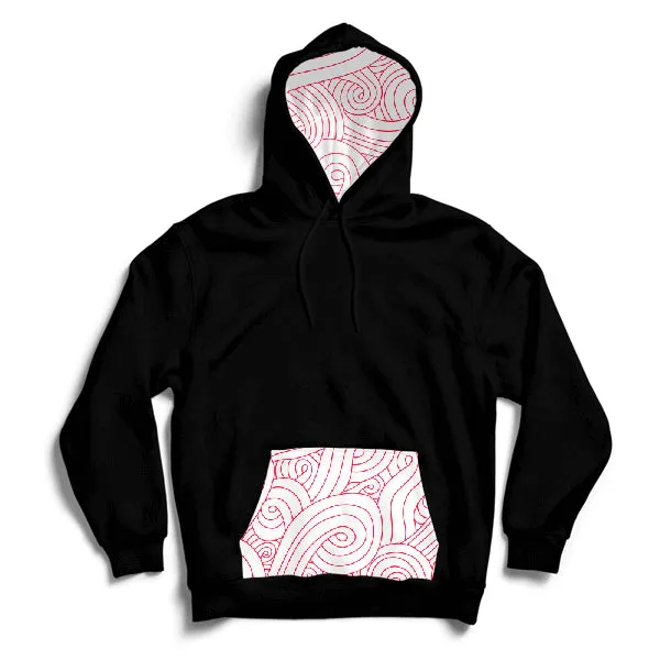 Pink Pattern Unisex Pocket Hoodie