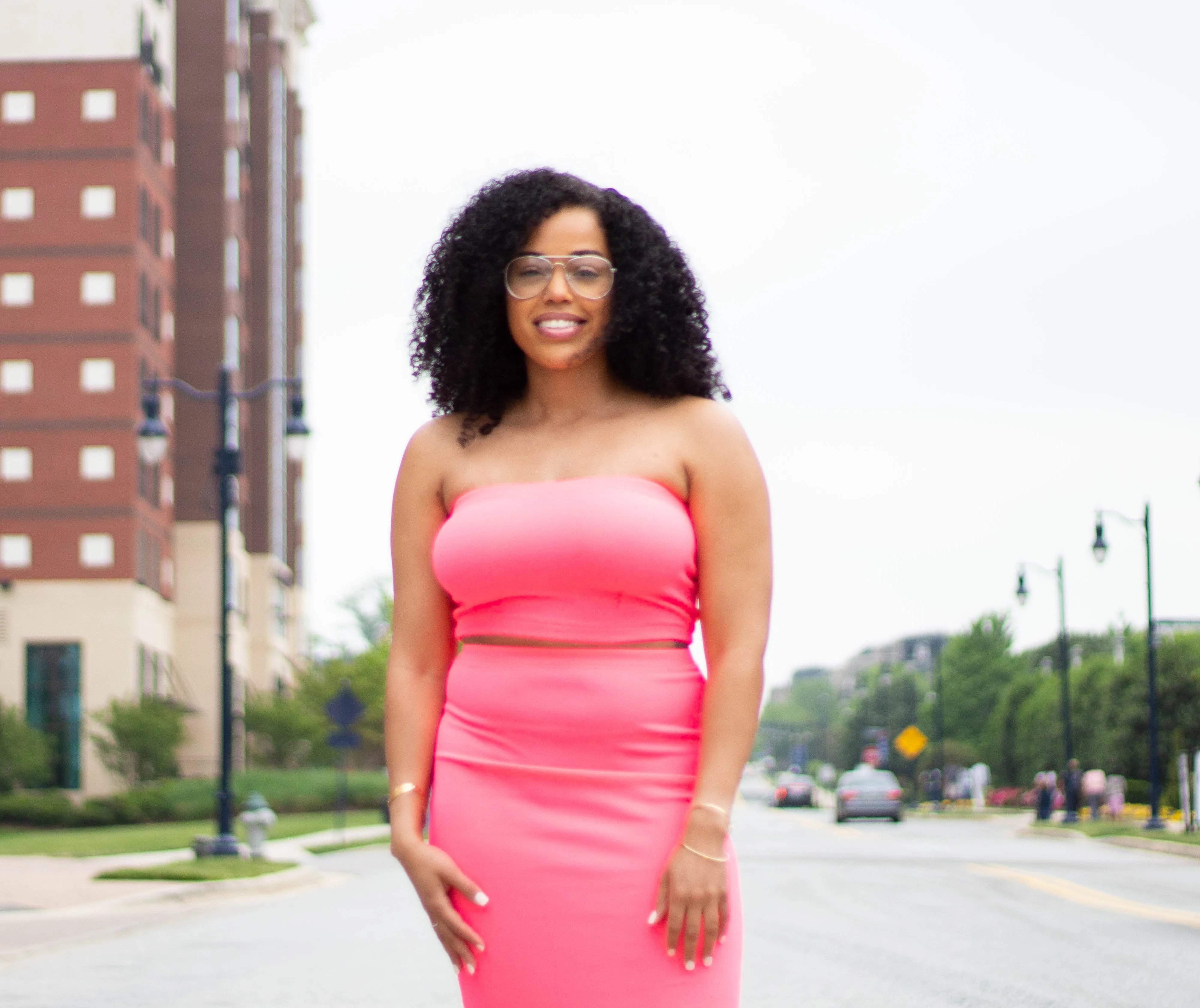 Pink Rose Tube Skirt Set