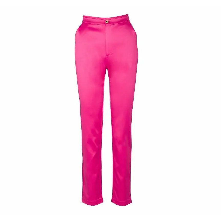 Pink Straight Leg Slim Pants