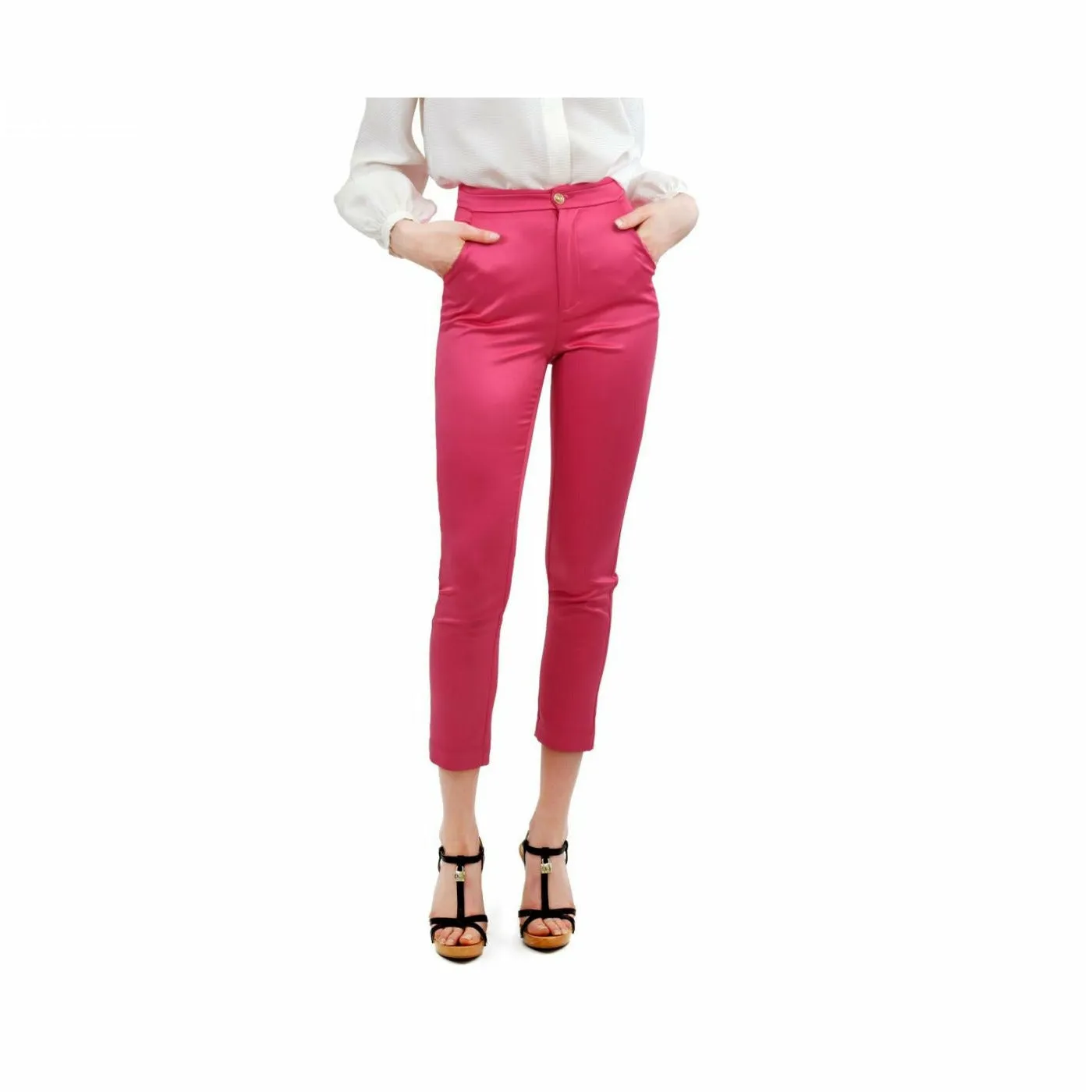 Pink Straight Leg Slim Pants
