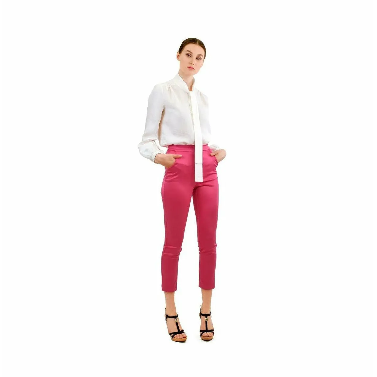 Pink Straight Leg Slim Pants