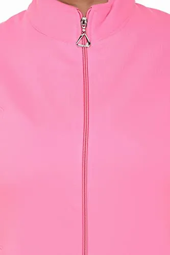 PIPASA Women and Girls Sports Gym Wear Casual Track Suit For Winter (L, BABYPINK)