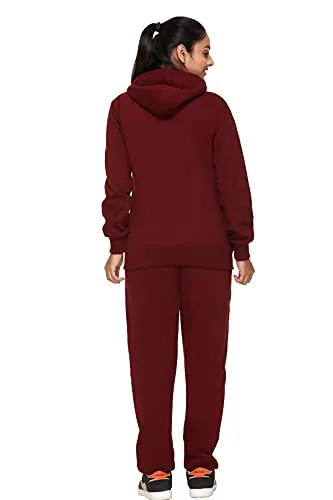 PIPASA Women and Girls Sports Gym Wear Casual Track Suit For Winter (XL, CHOCOLATE BROWN)
