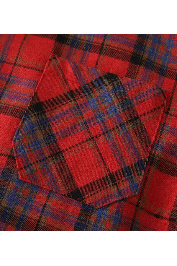 Plaid Fleece Thermal Shirt Jacket