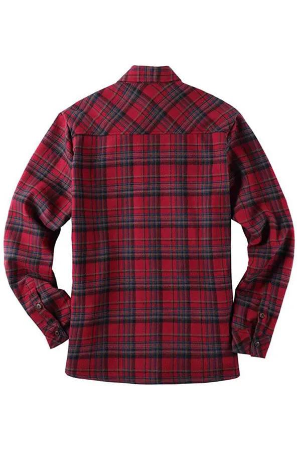 Plaid Fleece Thermal Shirt Jacket